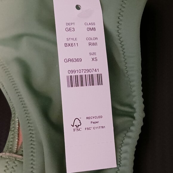 NEW J. Crew Women’s Heritage Scoop Neck Bikini Top‎ Rustic Willow/Sage Green XS - Picture 4 of 9